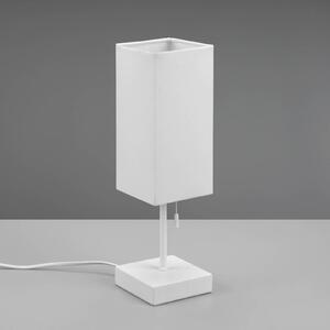 Reality Leuchten Lampada da tavolo Ole con porta USB, bianco/bianco