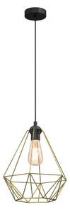 Lampadario a sospensione con filo BASKET 1xE27/60W/230V diametro 35 cm oro