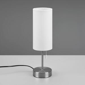 Reality Leuchten Lampada da tavolo Jaro con porta USB bianco/nichel