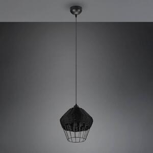 Reality Leuchten Lampada a sospensione Borka, 1 luce, Ø 30 cm, nero