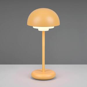 Reality Leuchten Lampada LED Elliot, IP44, accu, touchdim, giallo