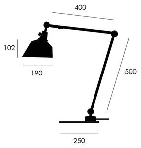 Midgard modular TYP 551 lampada tavolo, nero 70 cm