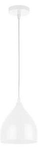 Lampadario a sospensione con filo COMO 1xE27/60W/230V diametro 17 cm bianco
