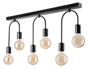 Plafoniera JANO 6xE27/15W/230V nero