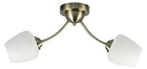 Lampadario a plafone ZINA 2xE27/40W/230V ottone/bianco