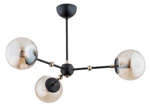 Lampadario a sospensione con supporto rigido ITORIS 3xE14/10W/230V nero/oro