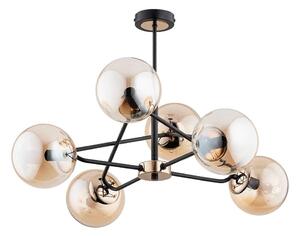 Lampadario a sospensione con supporto rigido SAGITO 6xE14/10W/230V oro