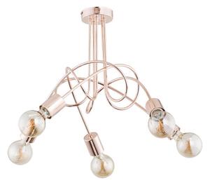 Lampadario a plafone TANGO 5xE27/15W/230V rame