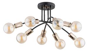 Lampadario a plafone LANTI 8xE27/15W/230V oro/nero