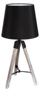 Atmosphera - Lampada da tavolo RUNO 1xE27/25W/230V legno/nero
