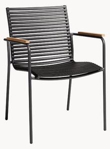 Sedia da giardino con braccioli in legno di teak Mood