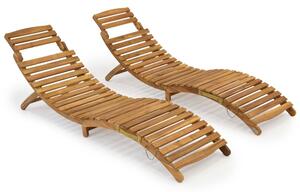 Set di due sedie a sdraio in legno Liberia Garden Point