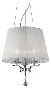 Ideal Lux - Lampadario a sospensione con filo PEGASO 3xE14/28W/230V diametro 40 cm cromo lucido