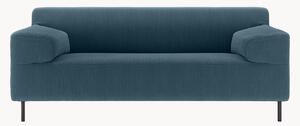 Divano 2 posti in velluto a coste blu navy/nero freistil180, larg. 182 cm