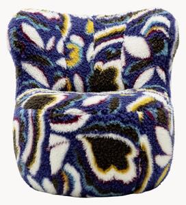 Poltrona lounge imbottita in tessuto multicolore blu freistil173