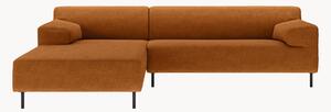 Divano angolare arancione scuro/nero freistil180