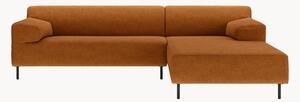 Divano angolare arancione scuro/nero freistil180