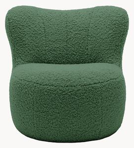 Poltrona lounge in teddy verde muschio freistil173