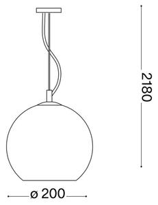 Ideal Lux - Lampadario a sospensione con filo NEMO 1xE27/42W/230V diametro 20 cm beige