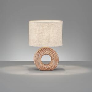 FISCHER & HONSEL Lampada da tavolo Hanke alta 31 cm paralume sabbia