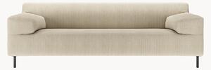 Divano 3 posti in velluto a coste grigio naturale/nero freistil180, larg. 222 cm