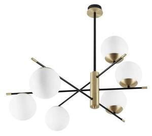Ideal Lux - Lampadario a sospensione con supporto rigido GOURMET 6xE14/28W/230V diametro 100 cm oro
