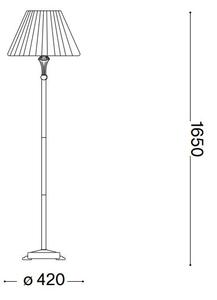 Ideal Lux - Lampada con piedistallo FIRENZE 1xE14/40W/230V oro
