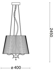 Ideal Lux - Lampadario a sospensione con filo PEGASO 3xE14/28W/230V diametro 40 cm oro