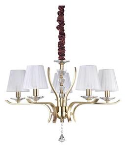 Ideal Lux - Lampadario a sospensione con catena PEGASO 5xE14/28W/230V diametro 72 cm oro