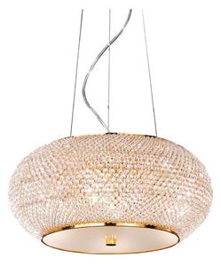 Ideal Lux - Lampadario di cristallo a sospensione PASHA 6xE14/40W/230V diametro 40cm oro