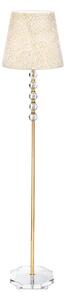 Ideal Lux - Lampada da terra di cristallo QUEEN 1xE27/60W/230V oro