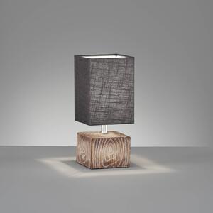 FISCHER & HONSEL Lampada da tavolo Hauke paralume di lino 13x13 cm