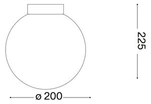 Ideal Lux - Applique CARTA 1xE27/25W/230V diametro 20 cm bianco