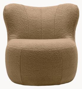 Poltrona lounge imbottita in tessuto marrone-beige freistil173