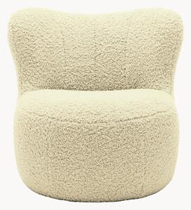 Poltrona lounge in teddy freistil173, avorio