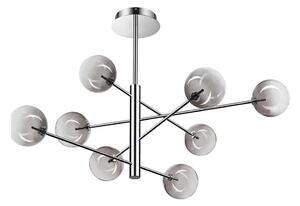 Ideal Lux - Lampadario a sospensione con supporto rigido LED EQUINOXE 8xG4/2W/230V diametro 128 cm cromo/fumé