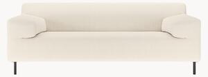 Divano 2 posti in velluto a coste bianco/nero freistil180, larg. 182 cm