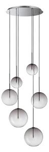 Ideal Lux - Lampadario LED a sospensione con filo EQUINOXE 6xG4/2W/230V diametro 65 cm cromo/fumé