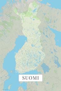 Mappa Finland color, (26.7 x 40 cm)