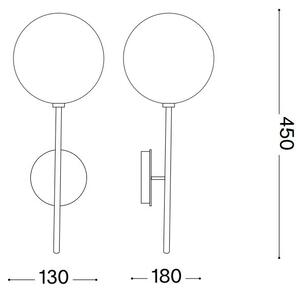 Ideal Lux - Applique a LED EQUINOXE 1xG4/2W/230V cromo/fumé