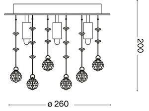 Ideal Lux-Plafoniera LED di cristallo MOONLIGHT 5xG9/3W/230V diametro 26 cm cromo lucido