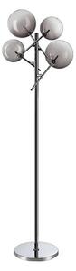 Ideal Lux - Lampada LED da terra EQUINOXE 4xG4/2W/230V cromo lucido/fumé