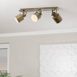 EGLO Spot soffitto Southery 3 luci crema-oro spazzolato