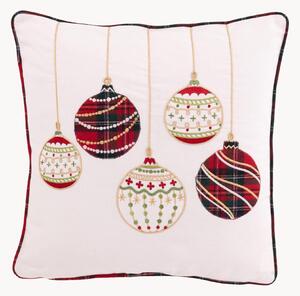 Cuscino natalizio in cotone Christmas Baubles