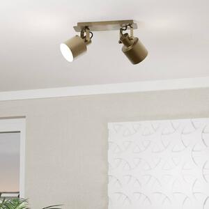 EGLO Spot soffitto Southery 2 luci crema-oro spazzolato