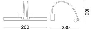 Ideal Lux - Lampada per quadri BOW LED/3,5W/230V CRI 90 26 cm dorata