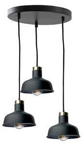 Lampadario a sospensione con filo HEBE 3xE27/60W/230V nero