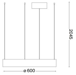 Ideal Lux - Lampadario LED a sospensione con filo ORACLE LED/33W/230V 3000K diametro 60 cm CRI 90 nero