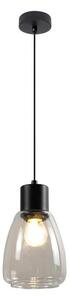 Lampadario a sospensione con filo MOLDO 1xE27/40W/230V nero/limpido