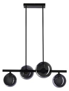Lampadario a sospensione con filo KAMA 4xG9/28W/230V nero/fumé nero